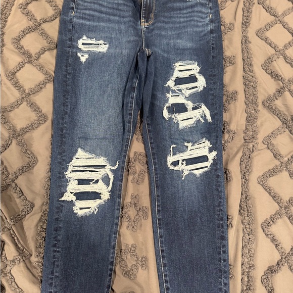 American Eagle Outfitters Denim - American Eagle Outfitters Distressed Blue Jeggings